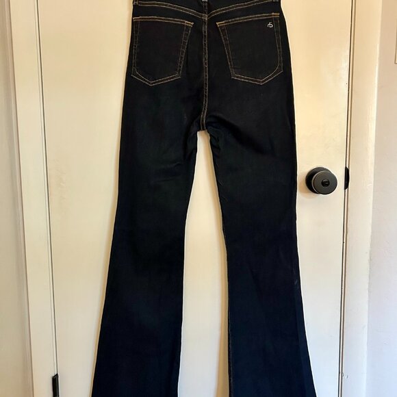 Rag & Bone Casey High Rise Flare Jeans - Size 28 High Rise, Dark Wash, Flare - Picture 4 of 10